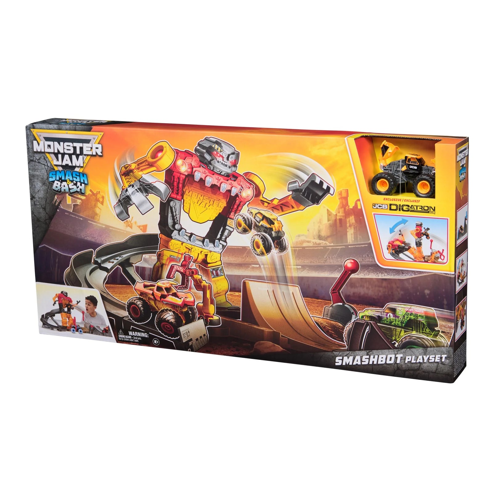 Monster Jam 1:64 Smash and Bash Smashbot Playset
