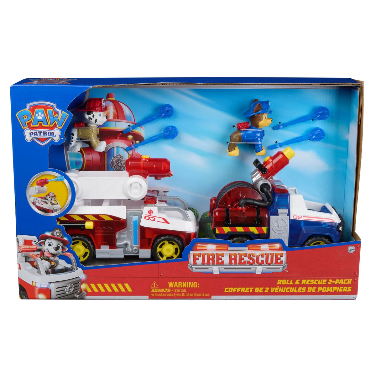 Paw Patrol Fire Rescue Roll &amp; Rescue 2pack Vehicles