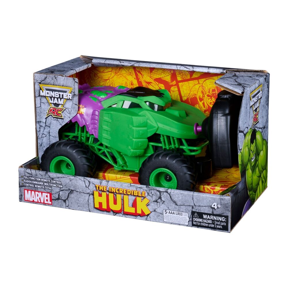 Monster Jam 1/24 R/C Marvel Hulk req 5 x AAA batteries