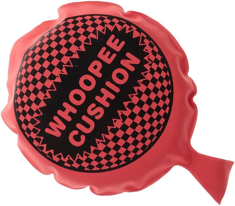 Classic Fart Whoopee Cushion 14cm Self Inflating Red