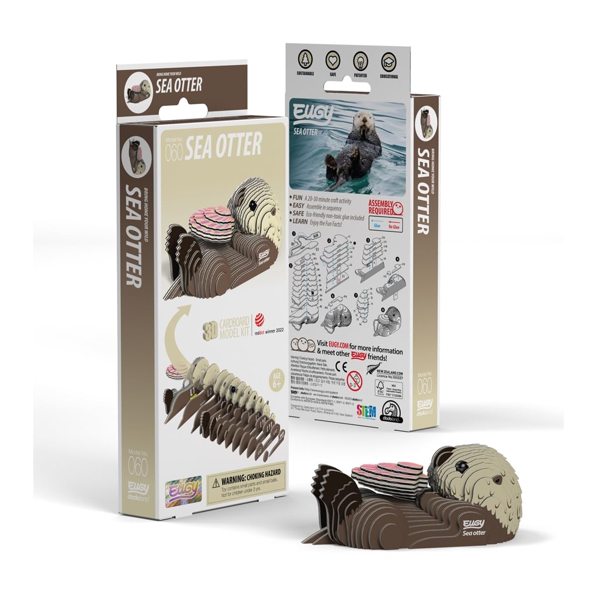 Eugy Cardboard Model Kit Sea Otter