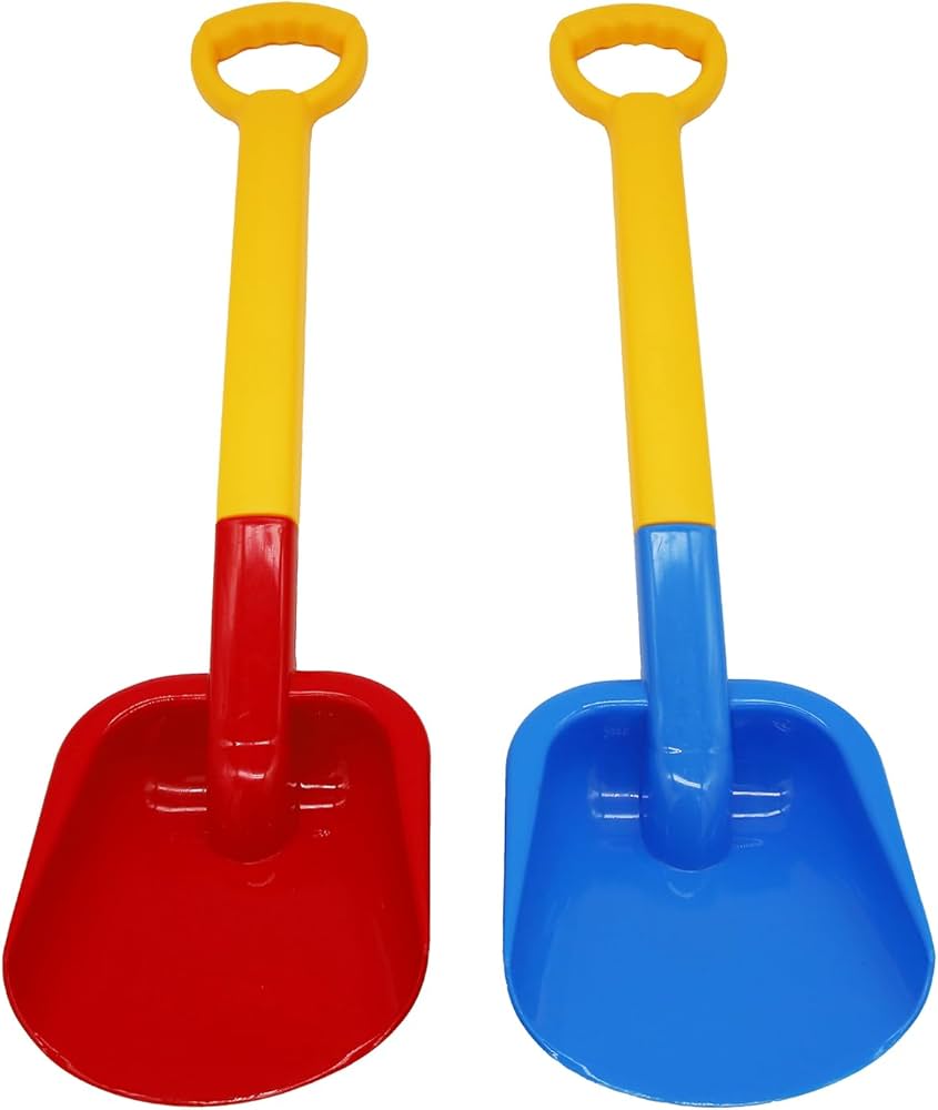 Gowi Super Strong Plastic Shovel 50cm Red or Blue with Yellow Handle