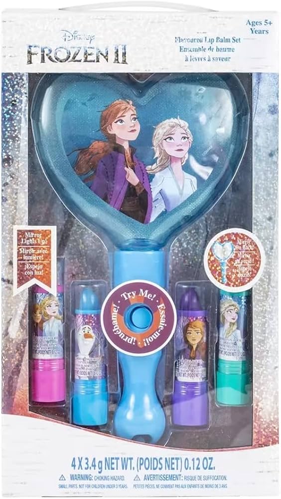 Frozen 2 Flavoured Lip Balm Light Up Mirror Set