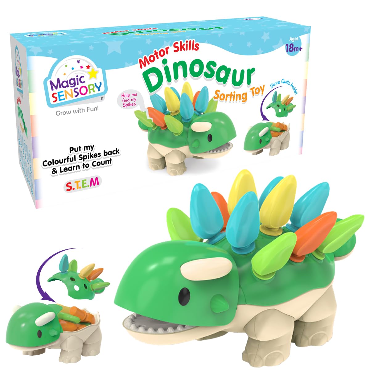 Magic Sensory Motor Skills Dinosaur Sorting Toy