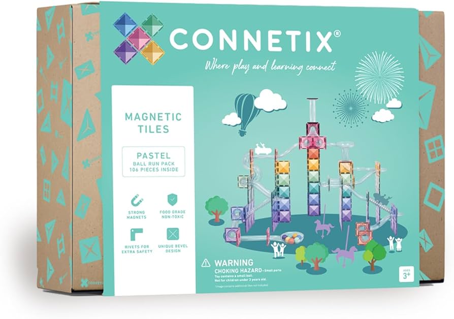 Connetix Pastel Ball Run 106 Pc