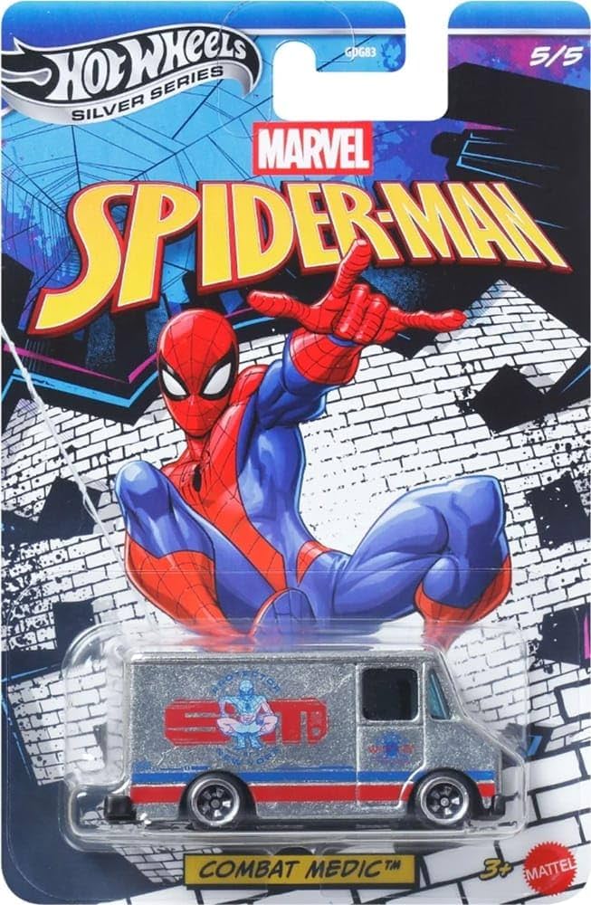 Hot Wheels Silver Series Marvel Spiderman Combat Medic