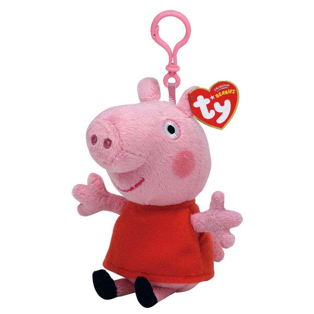 TY Beanie Babies Clip On - Peppa Pig - PEPPA