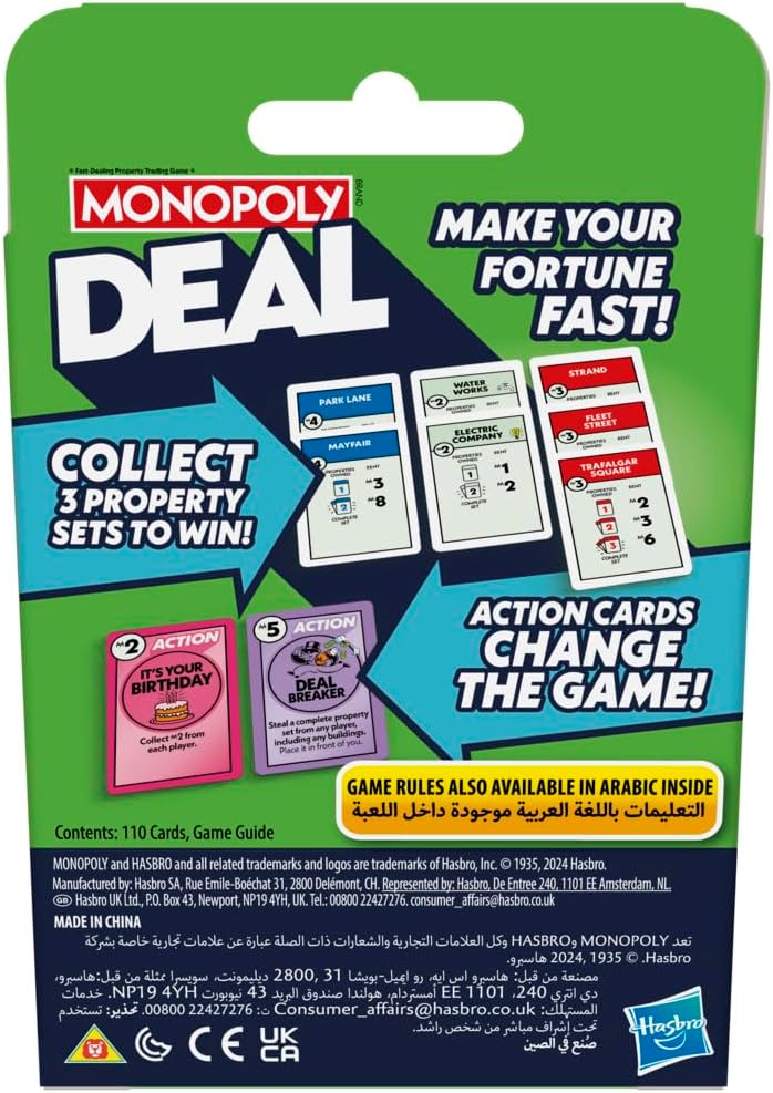 Monopoly Deal Card Game Green Pack