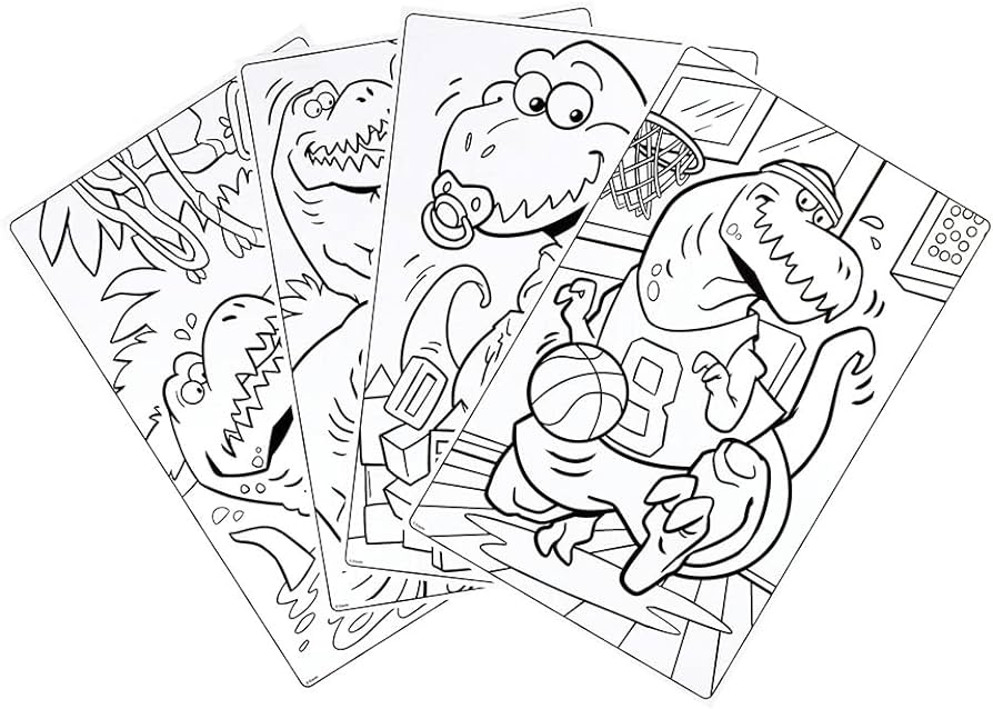 Crayola Giant Colouring Pages The Trouble with T-Rex