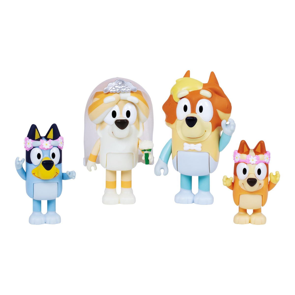 Bluey &amp; Family Figurines 4 pack S10 Wedding Time!