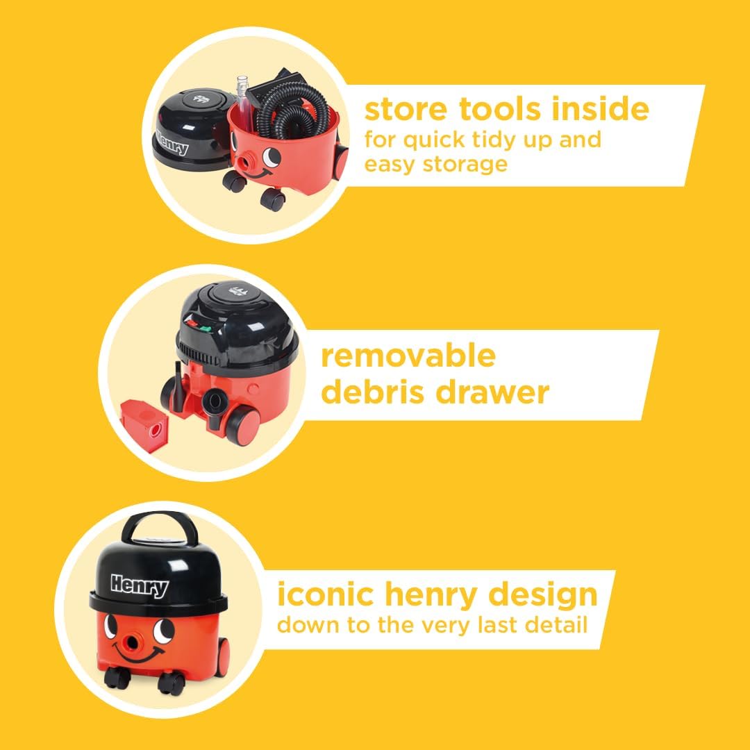 Casdon Henry Vacuum Cleaner RED Req 4 x C batteries