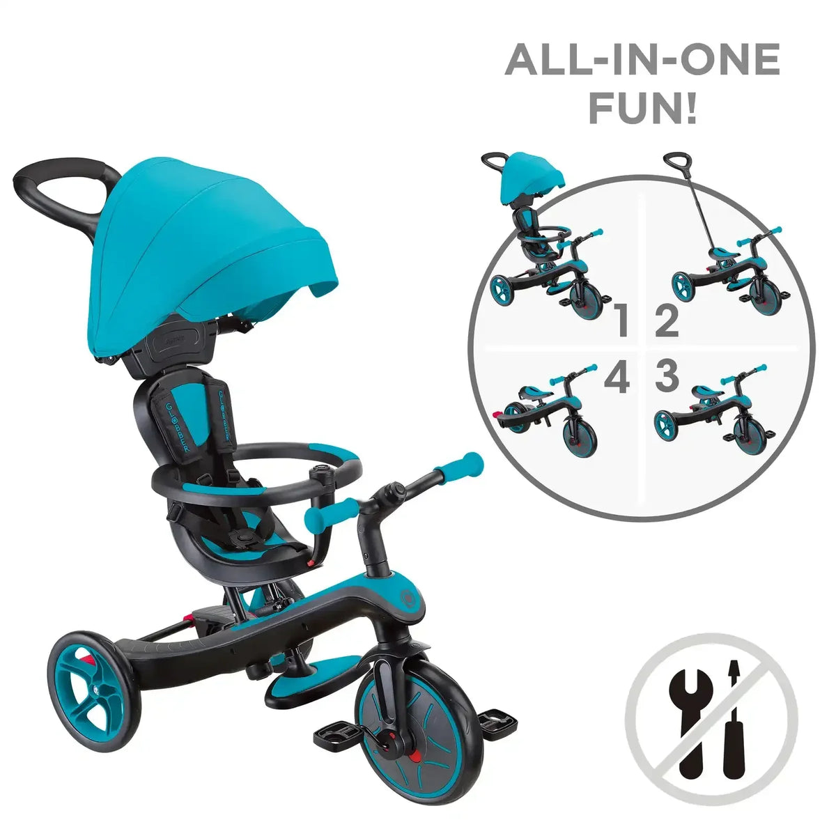 Globber Explorer 4 in 1 Trike TEAL
