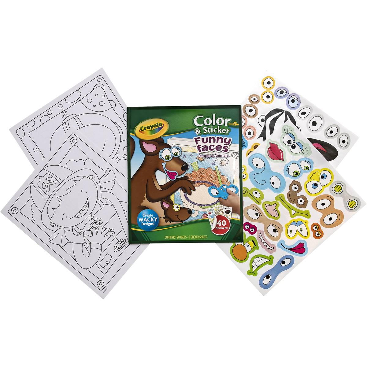 Crayola Colour n Sticker Book - Funny Faces