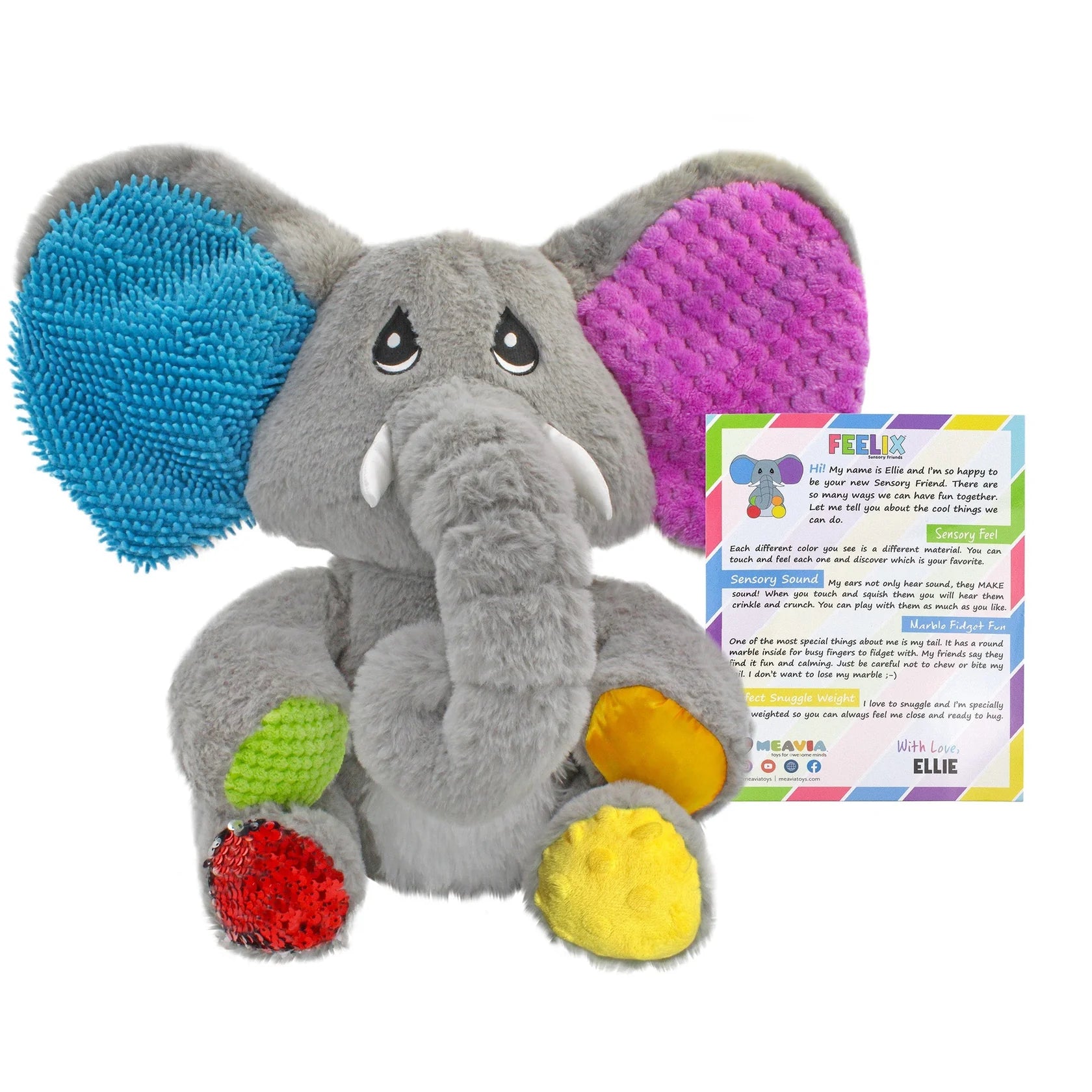 Meavia Feelix Weighted Sensory Elephant - Ellie