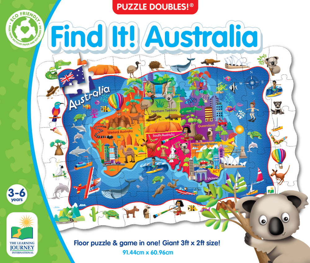 Puzzle Doubles Find It! Australia 50pc Puzzle and Game