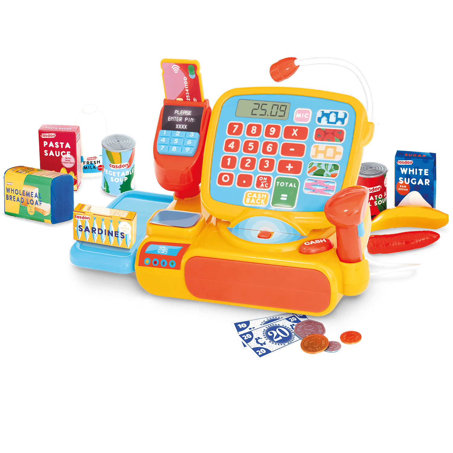 Casdon Cash Register - Req 3 AA Batteries