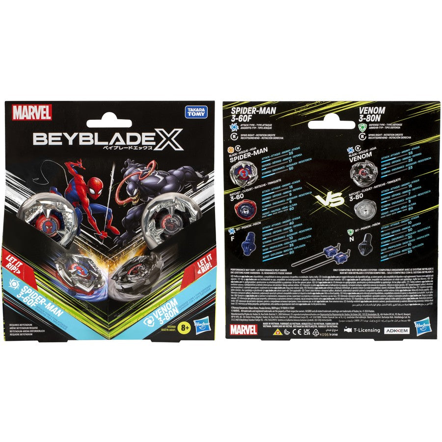 Beyblade X Marvel Collab Multipack - Spiderman and Venom