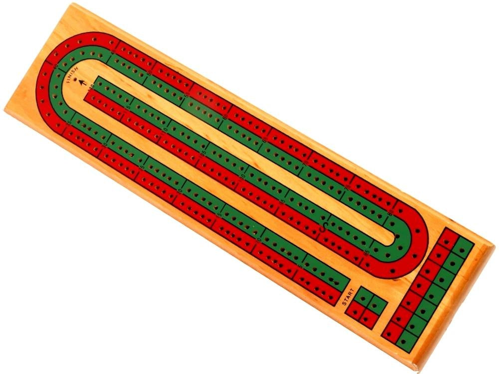 Cribbage 2 Track Color Wooden Board