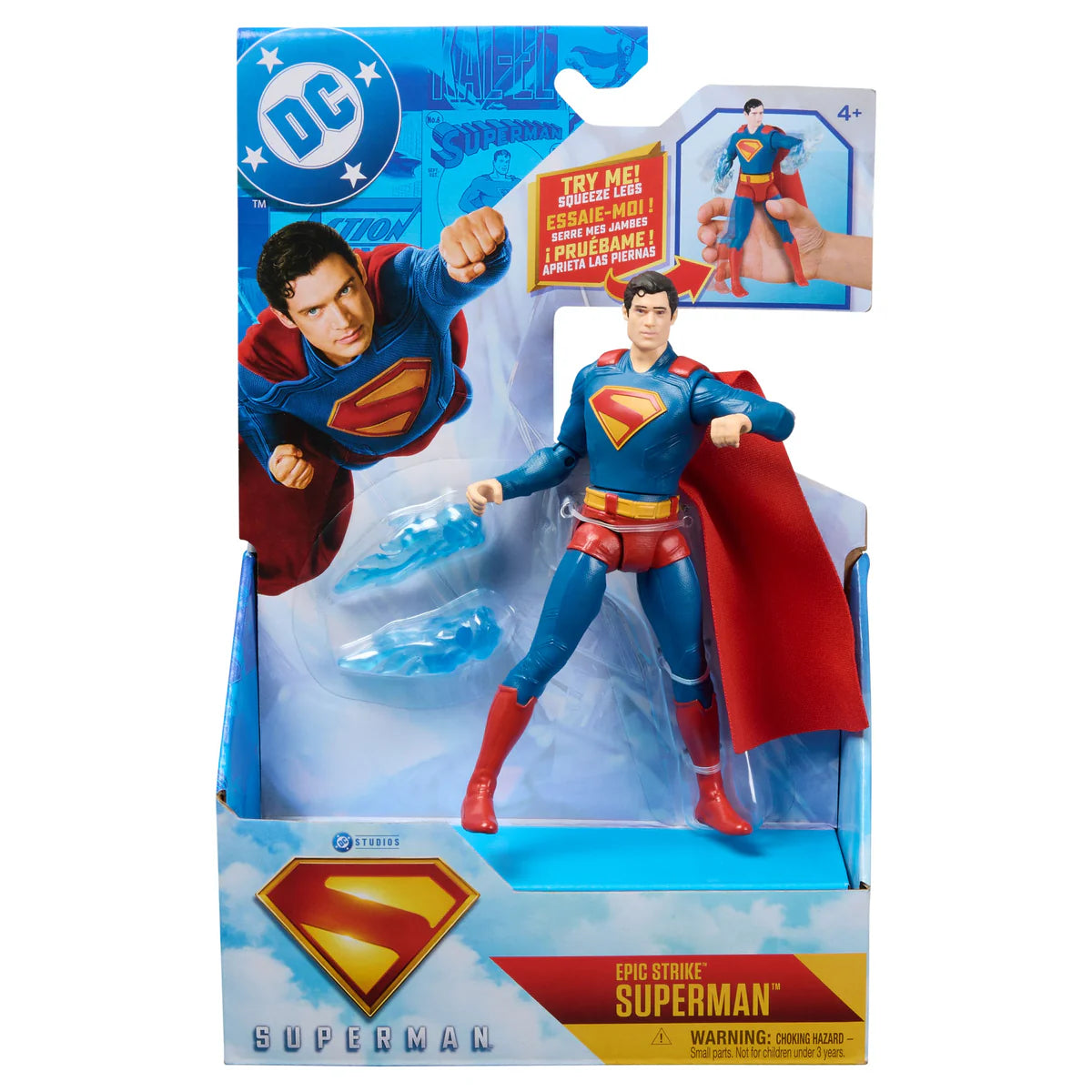 Superman Battle Attack Leg Squeeze Figure - Superman