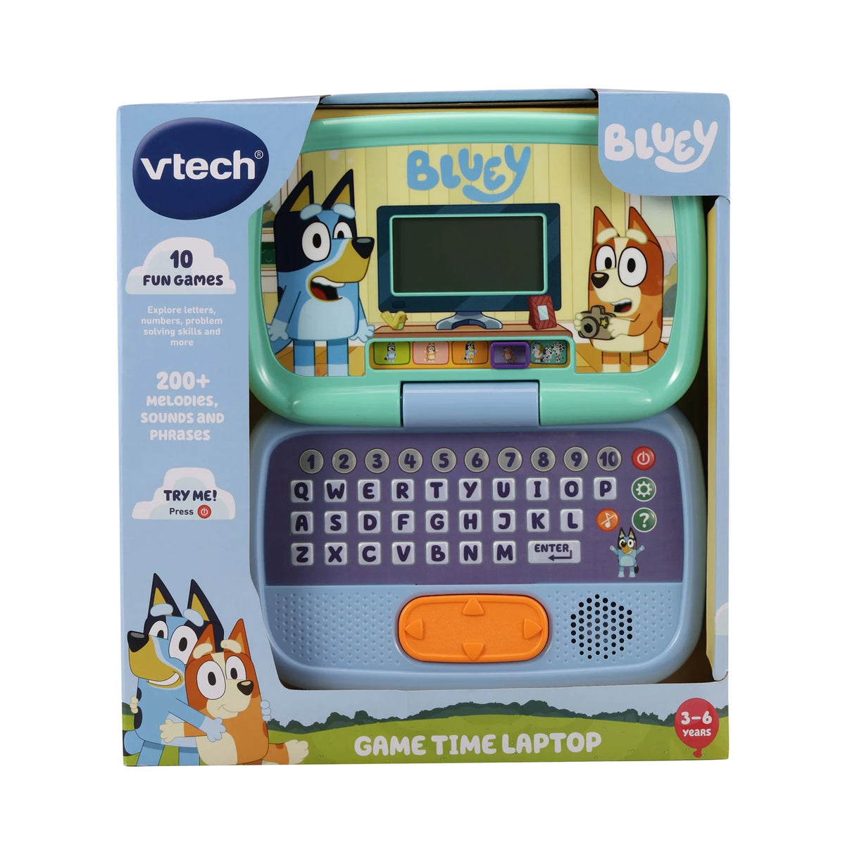 Vtech Bluey Game Time Laptop 2 x AA demo batteries incl