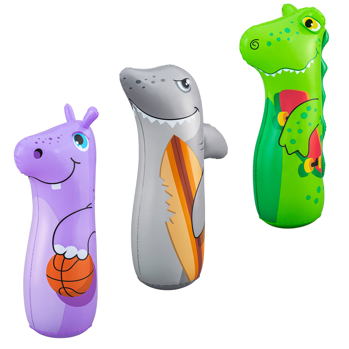 Bestway Inflatable Animal Bop Bags Assorted 89cm New Designs