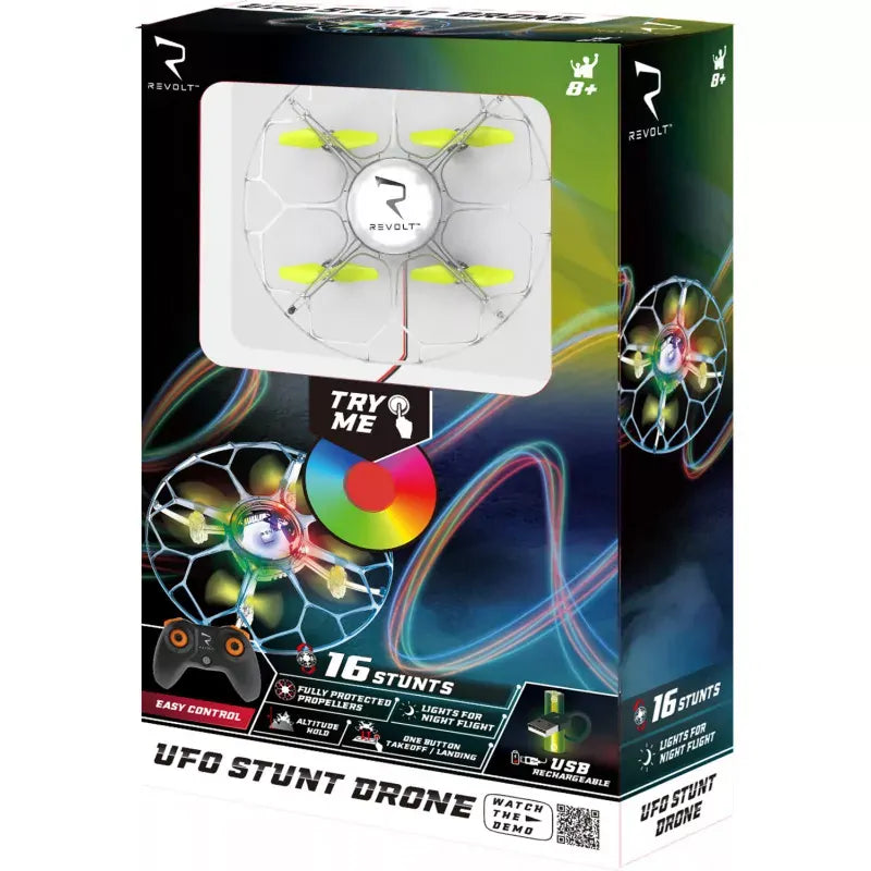 Revolt R/C UFO Stunt Drone req 4 x AAA batteries