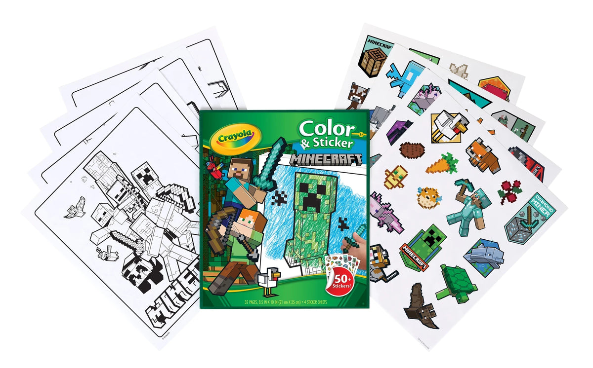 Crayola Colour &amp; Sticker Book Minecraft