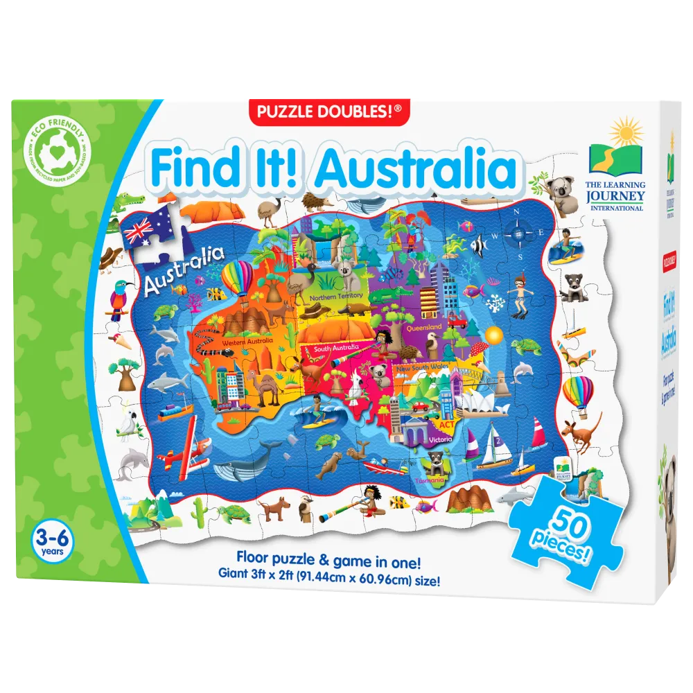 Puzzle Doubles Find It! Australia 50pc Puzzle and Game