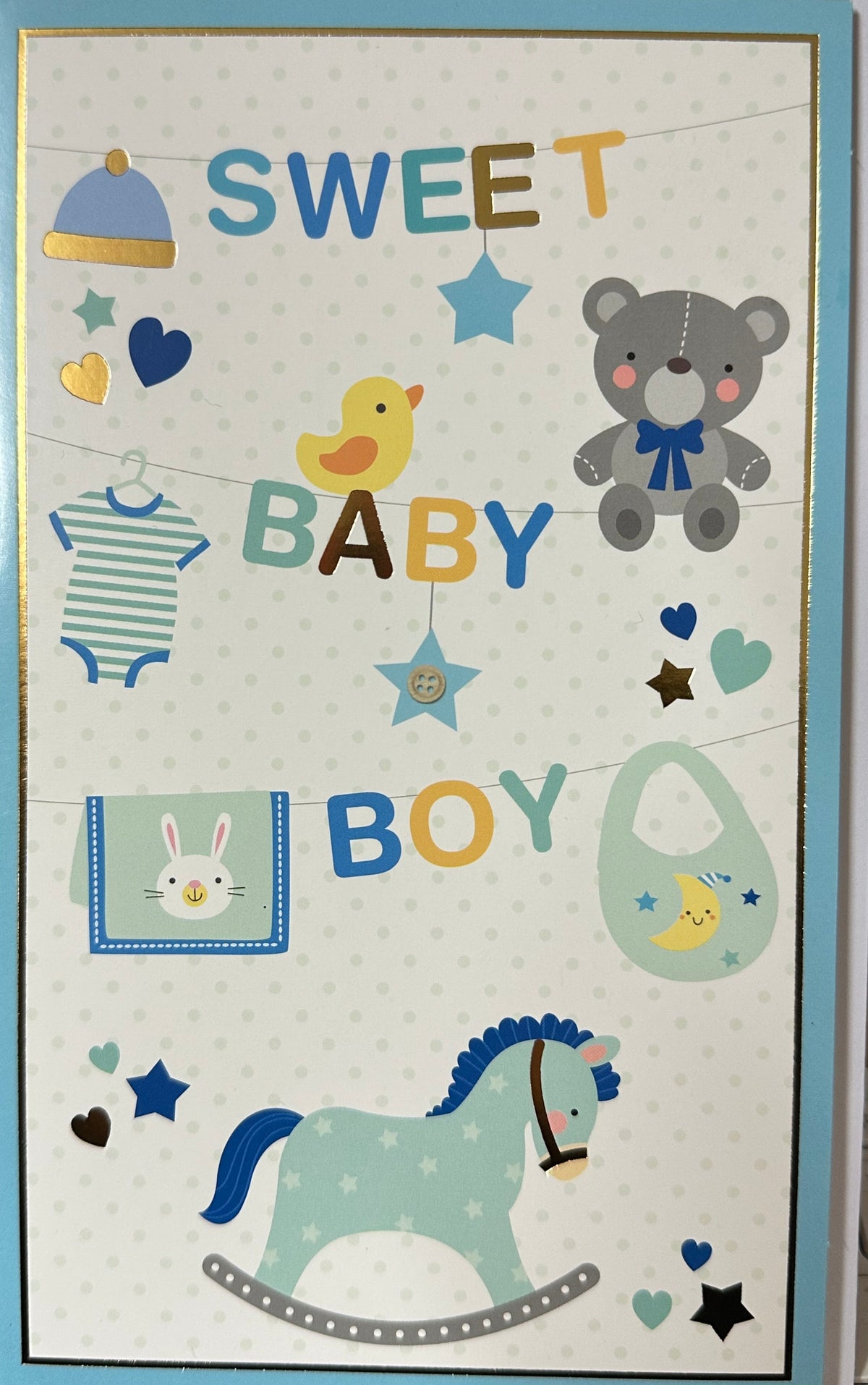 Baby Boy Card Sweet Baby Boy Banner