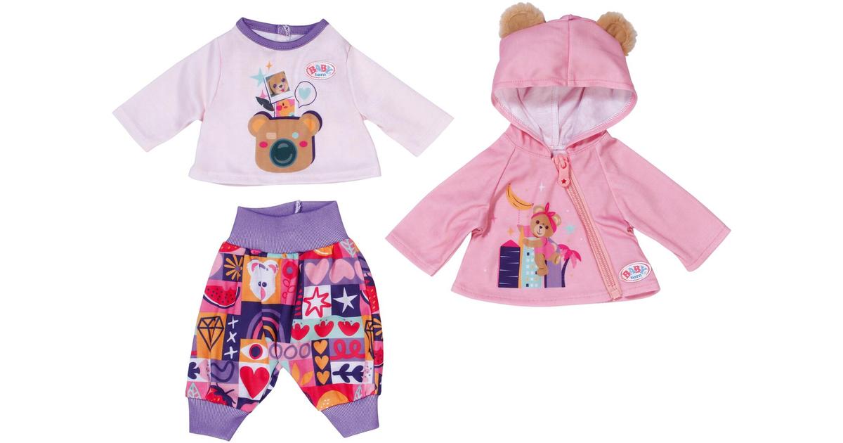 Baby Born Patterned Pants and Pink Jacket Newborn Outfit 43cm