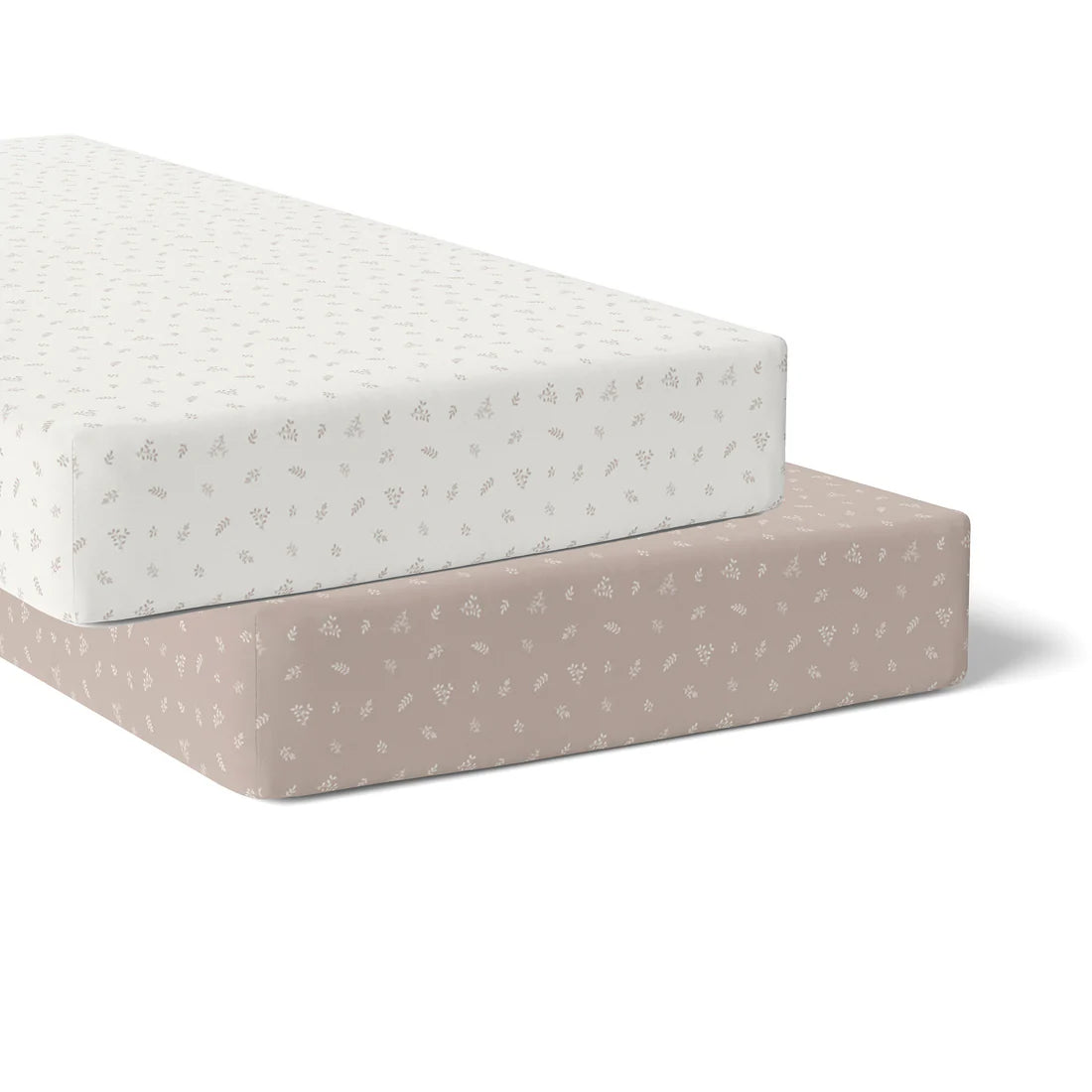 Bubba Blue Organic Cotton 2pk Cot Fitted Sheets Chestnut/Natural