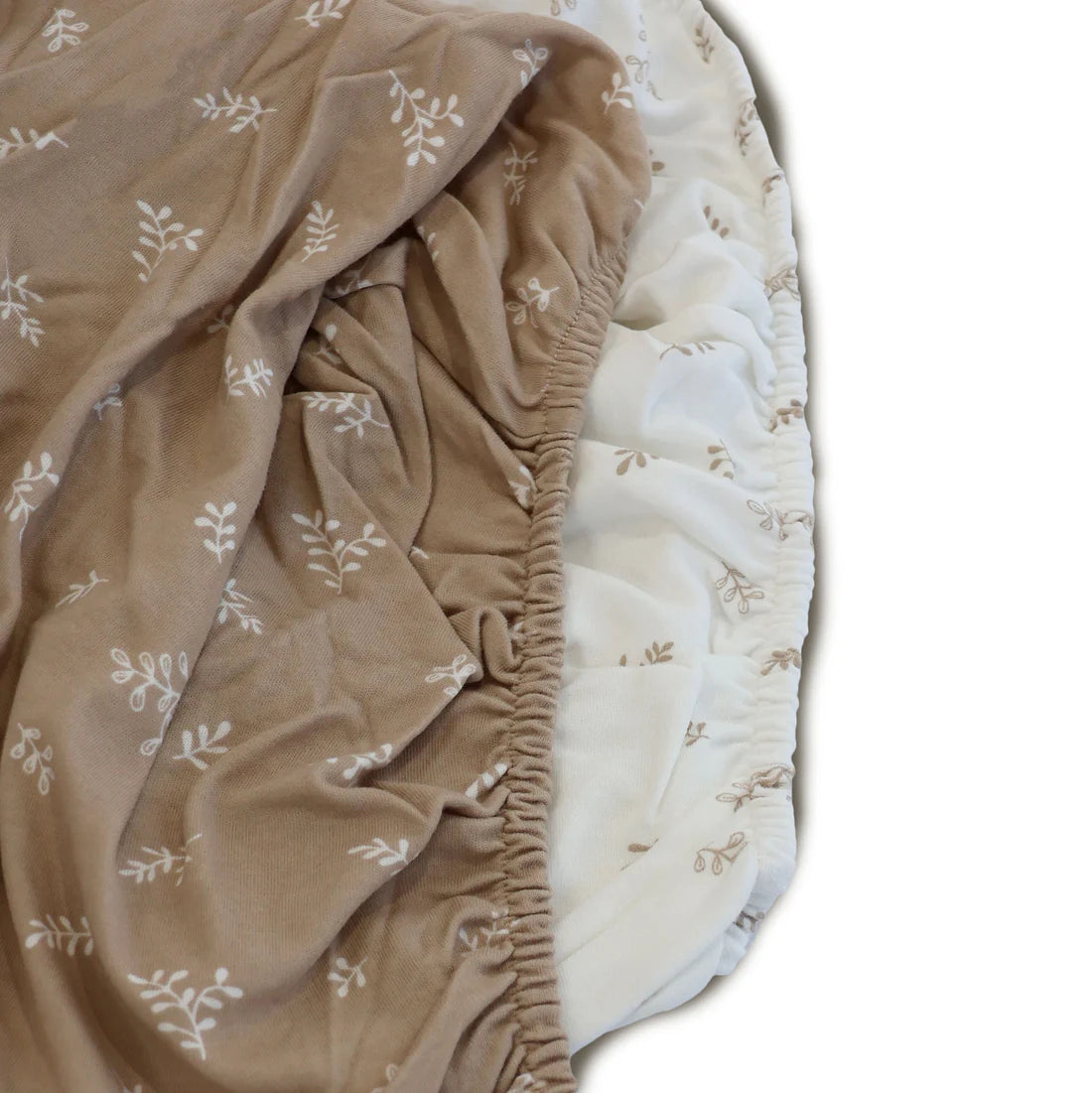 Bubba Blue Organic Cotton 2pk Cot Fitted Sheets Chestnut/Natural