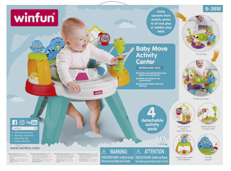 Winfun Baby Move Activity Centre Woodland Pals 6-36m Req 2 AAA Batteries