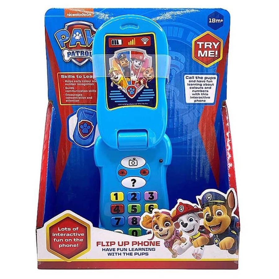 Paw Patrol Flip Up Phone (req 2 x AAA batteries)