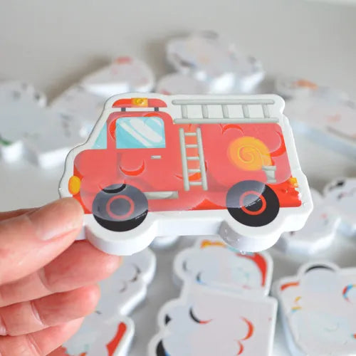 Buddy &amp; Barney Colour Changing Bath Stickers - Mucky Trucks