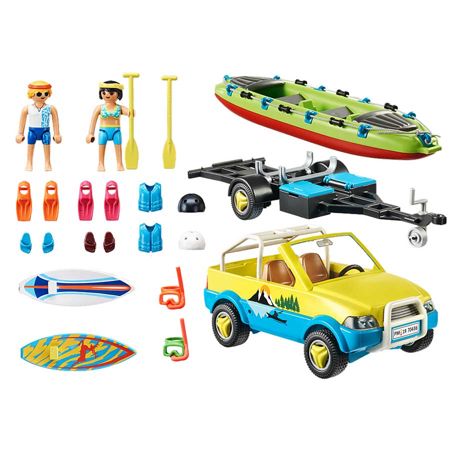 Playmobil 70436 Family Fun Beach Car with Canoe
