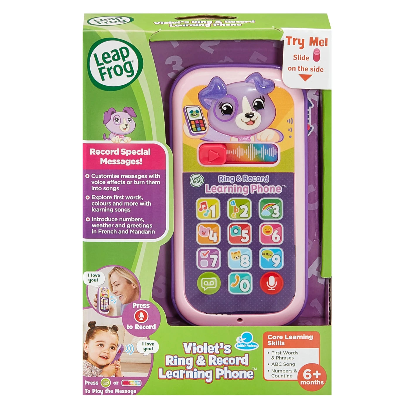 Leap Frog Violet's Ring & Record Learning Phone