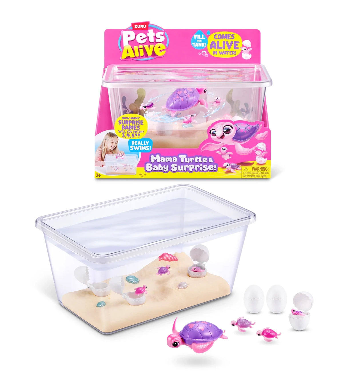 Zuru Pets Alive Mama Turtle &amp; Baby Surprise