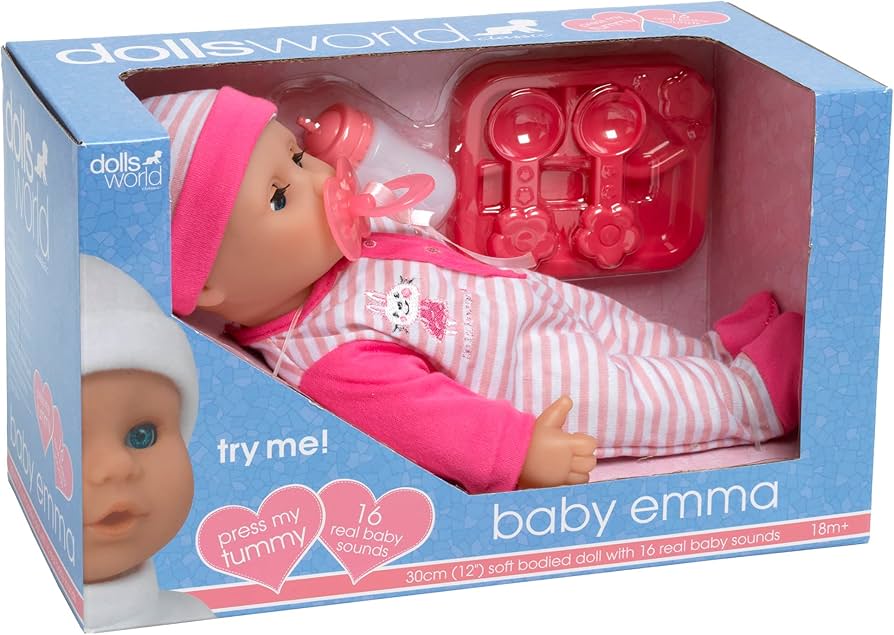 Dolls World Baby Emma Doll With Sounds