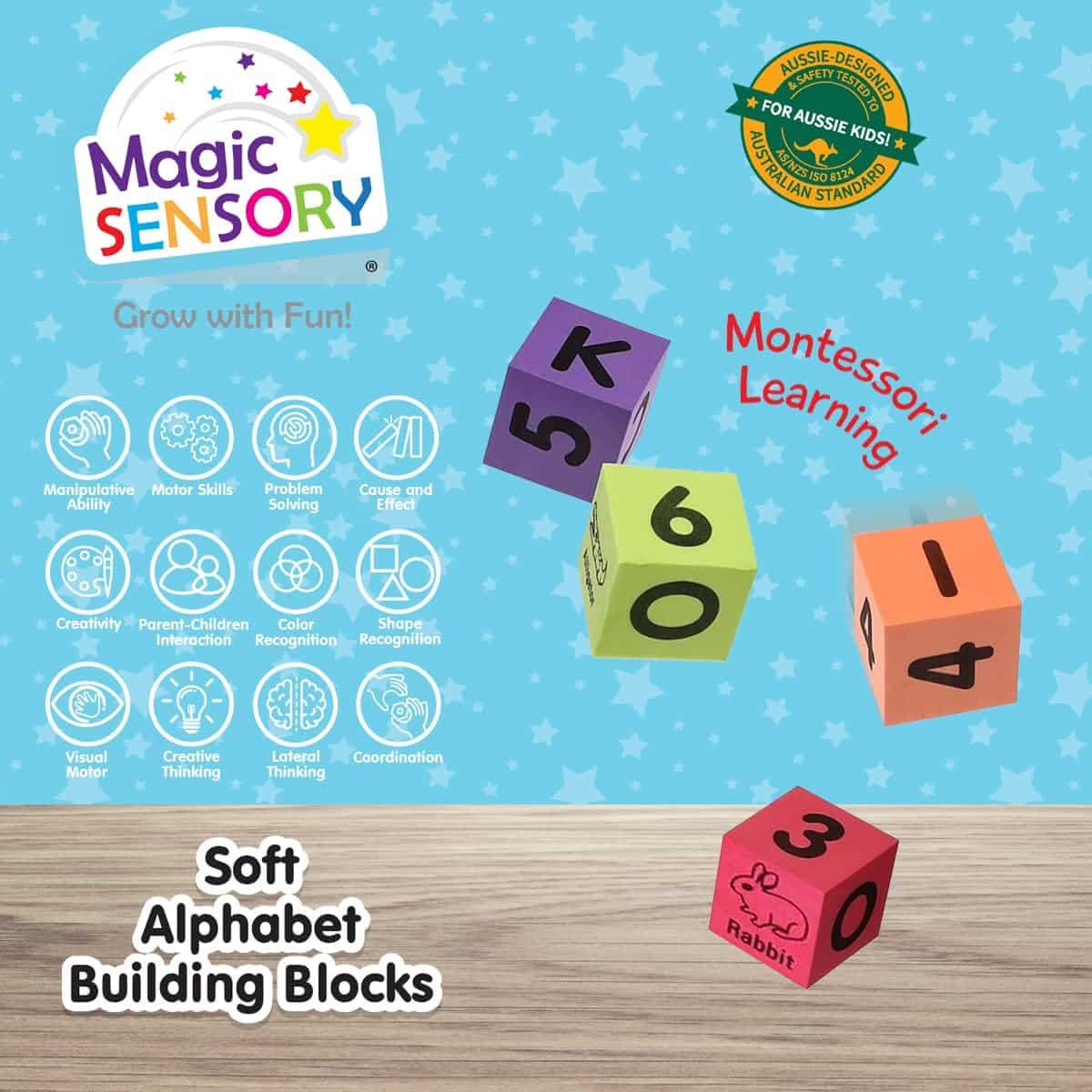 Magic Sensory Soft Alphabet &amp; Number Building Blocks
