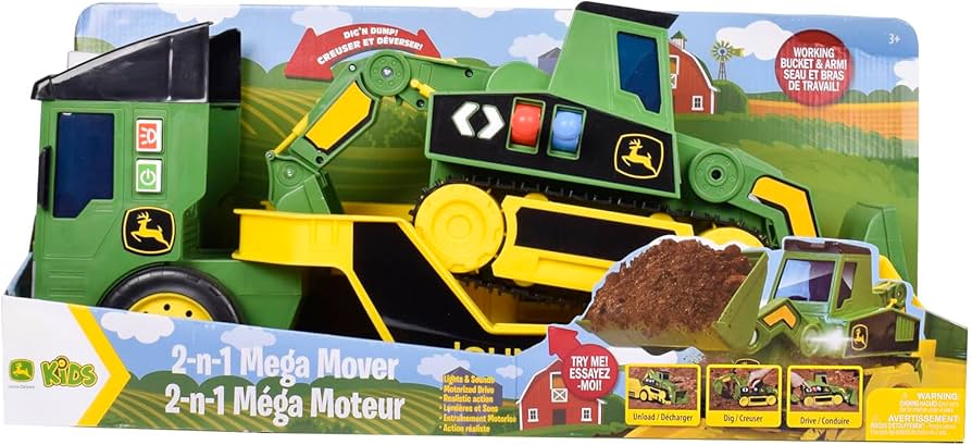 John Deere 60cm Motorised L&S 2 in 1 Mega Mover