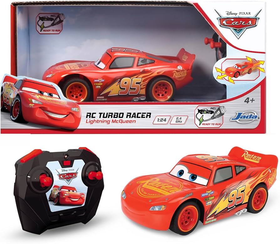 Disney Cars R/c Lightning McQueen Turbo Racer 1/24