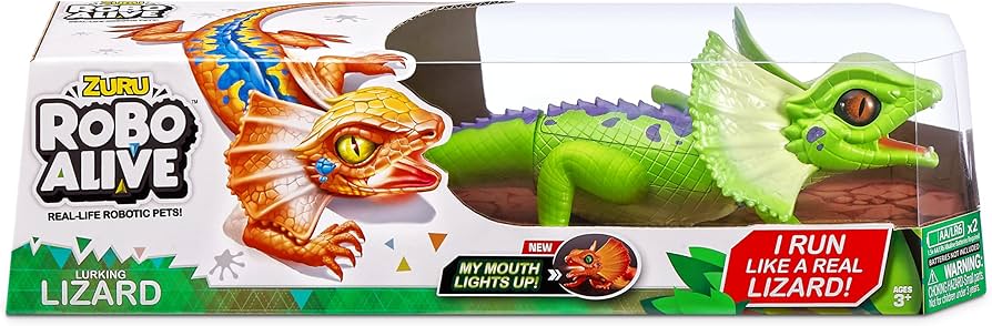 Zuru Robo Alive Light Up Frill Neck Lizard Asst (req 2 x AA Batteries)