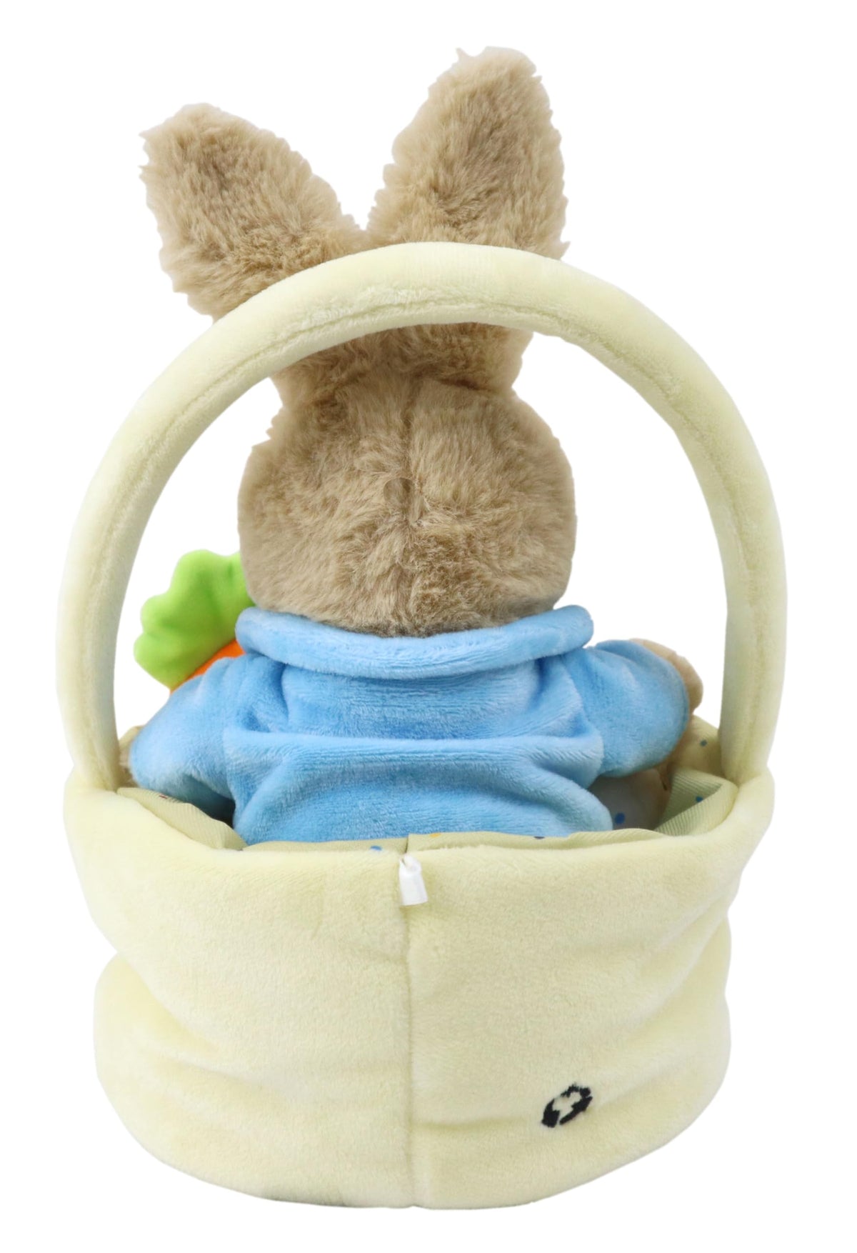 Resoftables Peter Rabbit 9" Plush in Basket with Carrot and Egg Rattle