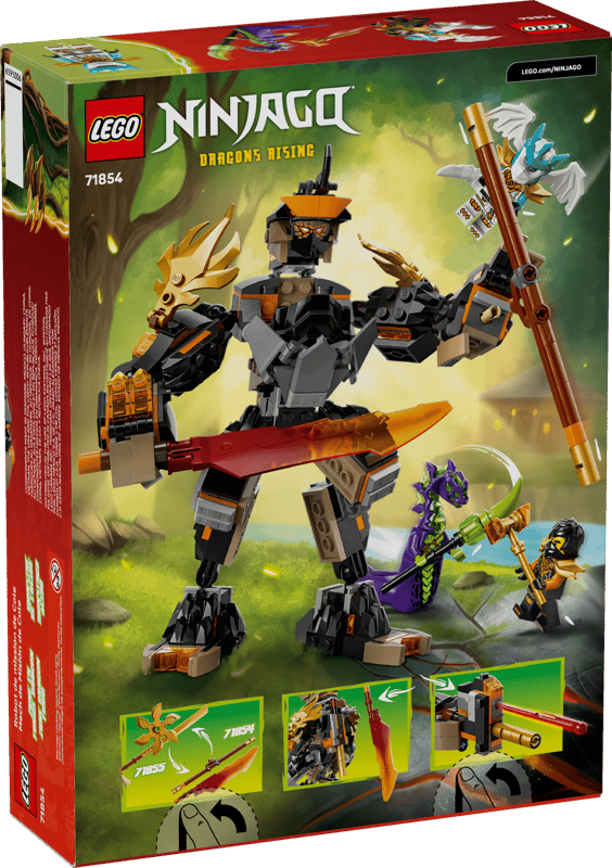 Lego 71854 Ninjago Cole's Mission Mech &amp; Dragon Zane