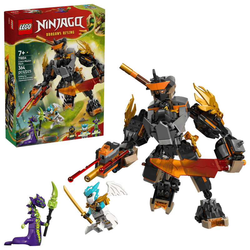 Lego 71854 Ninjago Cole's Mission Mech &amp; Dragon Zane
