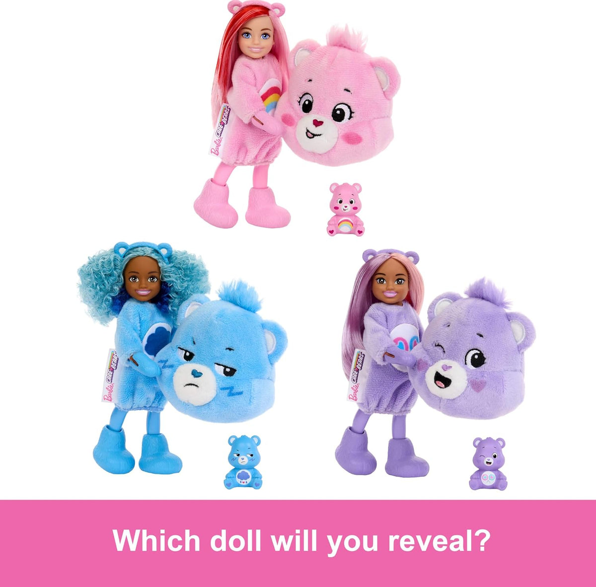 Barbie Cutie Reveal Care Bears Chelsea Surprise Doll  - Purple Lid