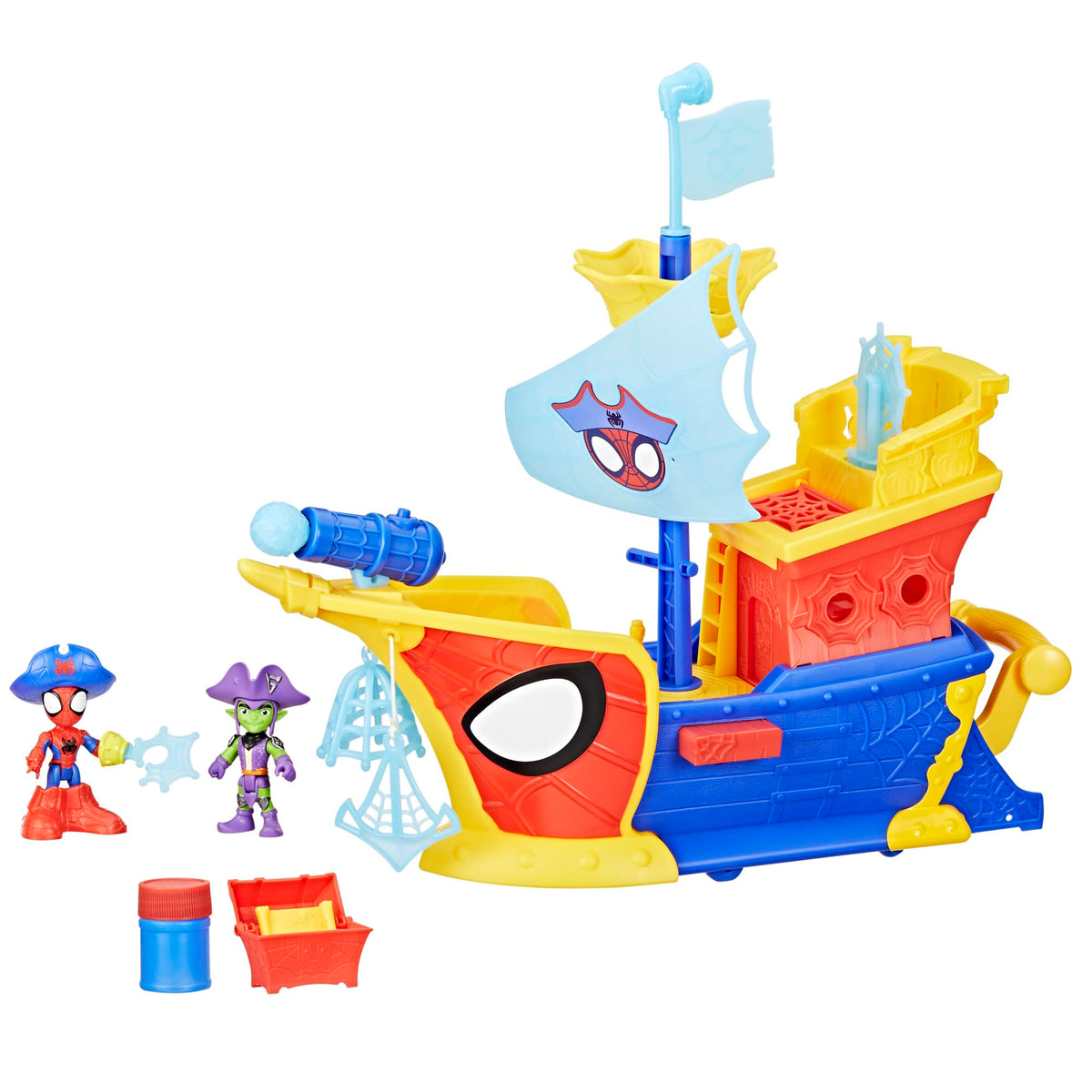 Spidey &amp; His Amazing Friends Water Webs Ahoy Bubble Pirate Ship