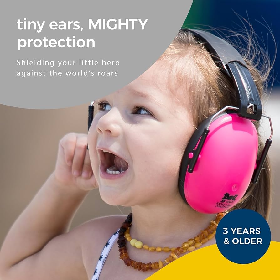 Baby Banz Child Earmuffs Pink Age 2-10 years