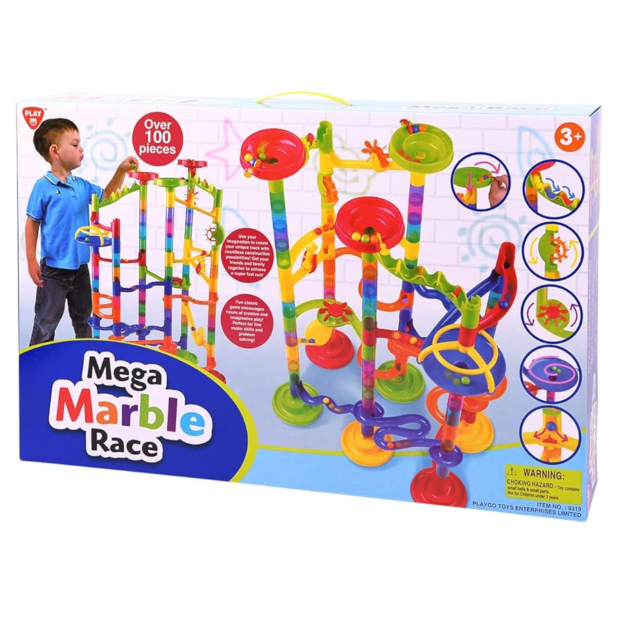 PLAYGO TOYS ENT. LTD. Mega Marble Run Race Deluxe 100+ Pieces